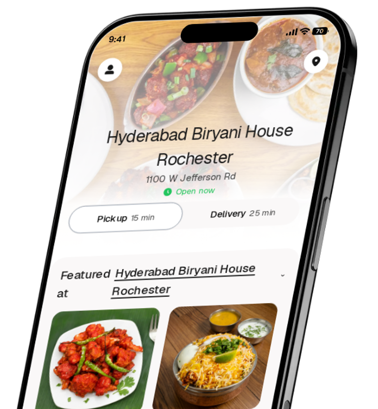 Hyderabad Biryani House Rochester app preview