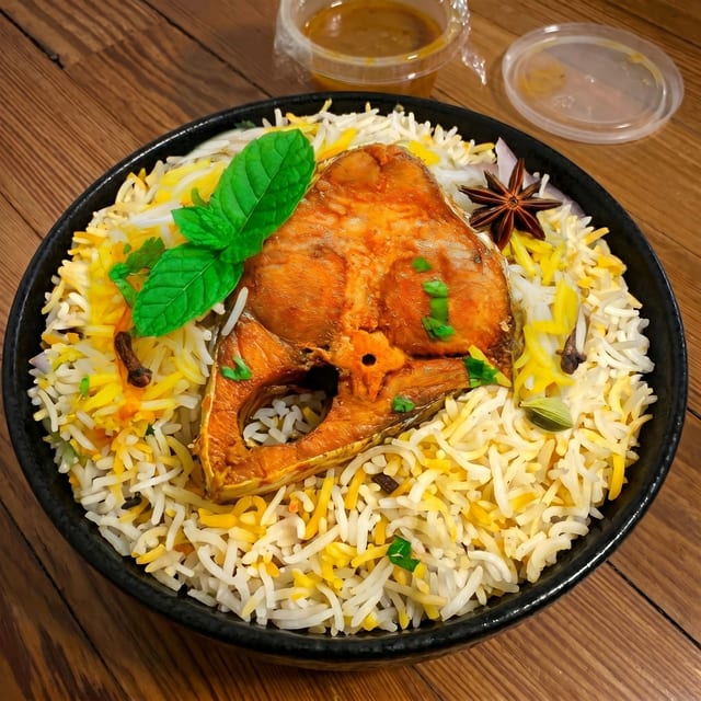 Fish Dum Biryani.