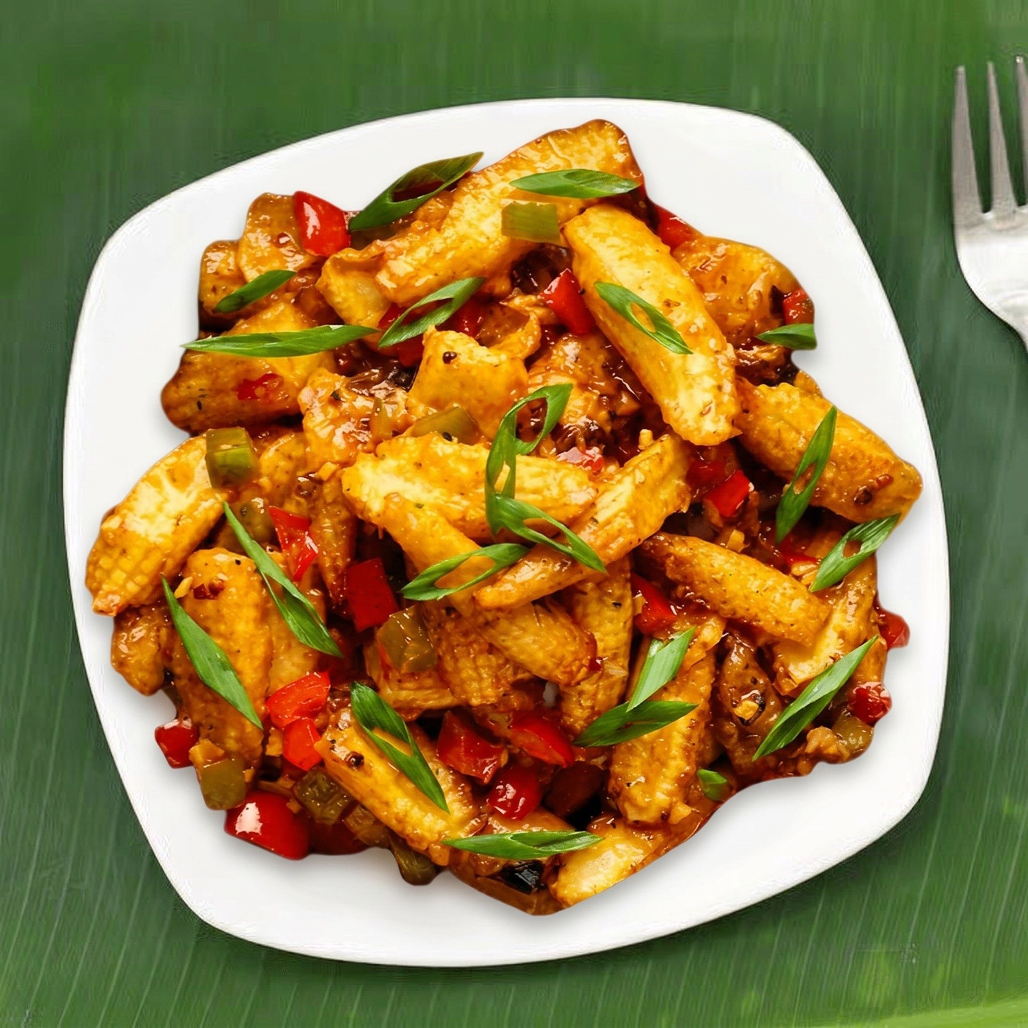 Baby Corn Manchurian.