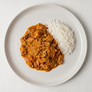 Puri with Chicken Curry