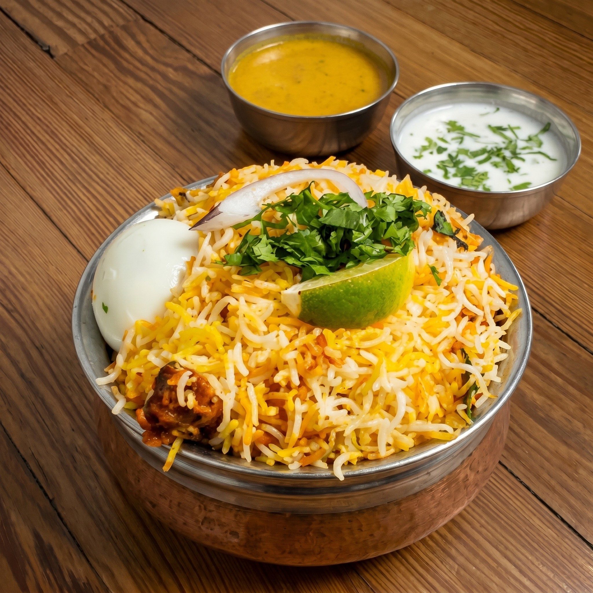 Hyderabad Chicken Dum Biryani.